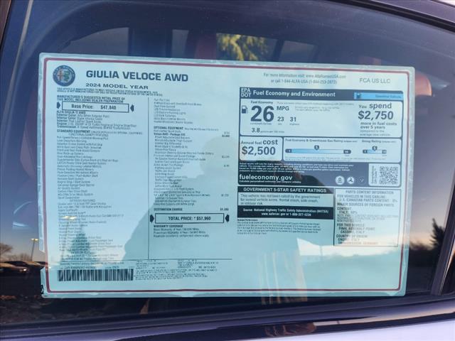 2024 Alfa Romeo Giulia Veloce AWD