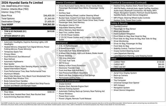 2026 Hyundai Santa Fe Limited