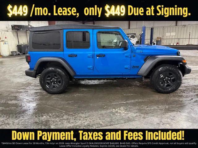 2026 Jeep Wrangler WRANGLER 4-DOOR SPORT 2026 Jeep Wrangler WRANGLER 4-DOOR SPORT