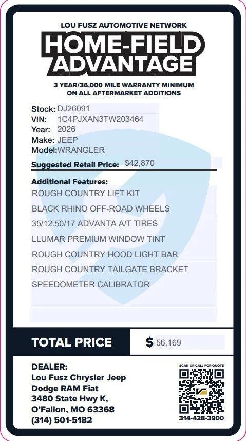 2026 Jeep Wrangler WRANGLER 2-DOOR SPORT