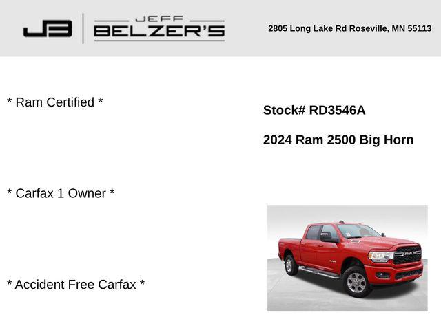 2024 RAM 2500 Big Horn Crew Cab 4x4 64 Box 2024 RAM 2500 Big Horn Crew Cab 4x4 64 Box