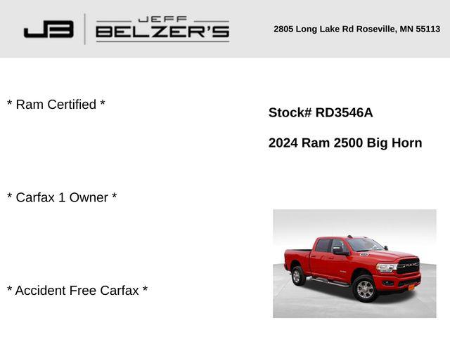 2024 RAM 2500 Big Horn Crew Cab 4x4 64 Box