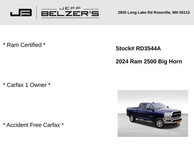 2024 RAM 2500 Big Horn Crew Cab 4x4 64 Box 2024 RAM 2500 Big Horn Crew Cab 4x4 64 Box