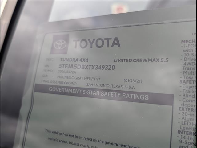 2026 Toyota Tundra Limited CrewMax 5.5' Bed