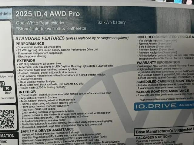 2025 Volkswagen ID.4 AWD Pro