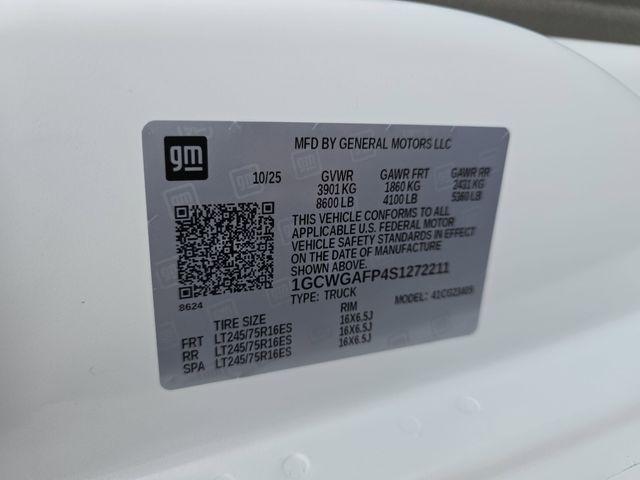 2025 Chevrolet Express Cargo Van RWD 2500 Regular Wheelbase WT