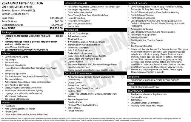 2024 GMC Terrain AWD SLT 2024 GMC Terrain AWD SLT