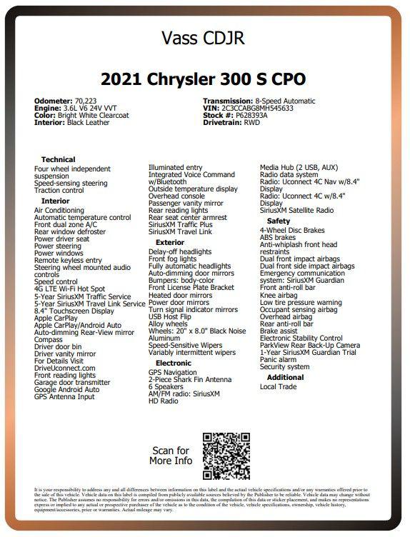 2021 Chrysler 300 300S