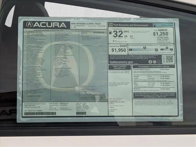 2026 Acura Integra FWD A-Spec with Technology