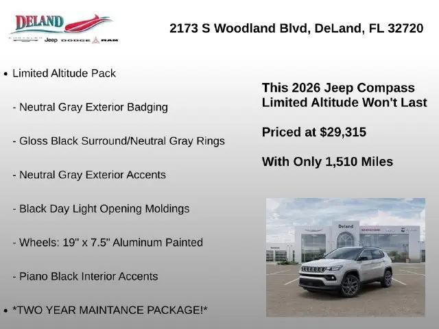 2026 Jeep Compass Limited Altitude