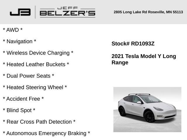 2021 Tesla Model Y Long Range Dual Motor All-Wheel Drive 2021 Tesla Model Y Long Range Dual Motor All-Wheel Drive