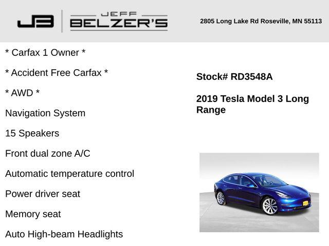 2019 Tesla Model 3 Long Range 2019 Tesla Model 3 Long Range