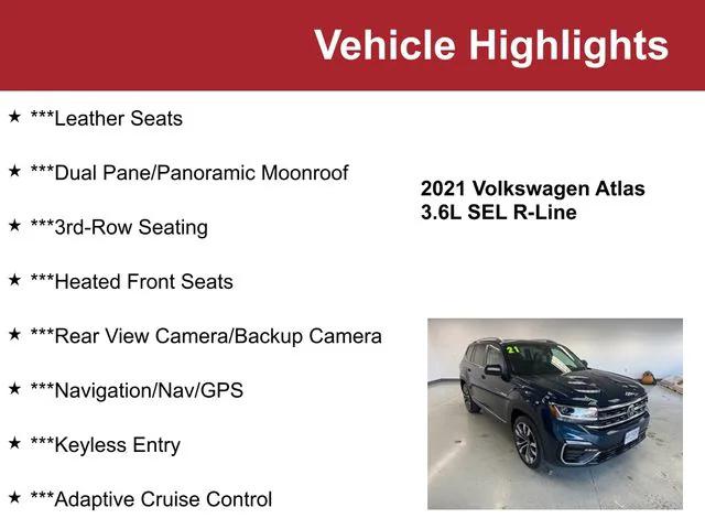 2021 Volkswagen Atlas 3.6L V6 SEL R-Line 2021 Volkswagen Atlas 3.6L V6 SEL R-Line