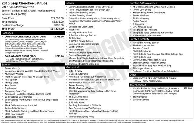 2015 Jeep Cherokee Latitude 2015 Jeep Cherokee Latitude