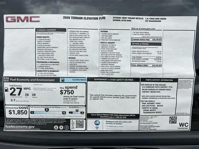 2026 GMC Terrain FWD Elevation