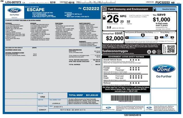 2015 Ford Escape Titanium 2015 Ford Escape Titanium