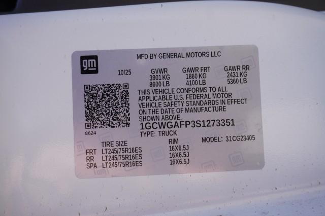 2025 Chevrolet Express Cargo Van RWD 2500 Regular Wheelbase WT
