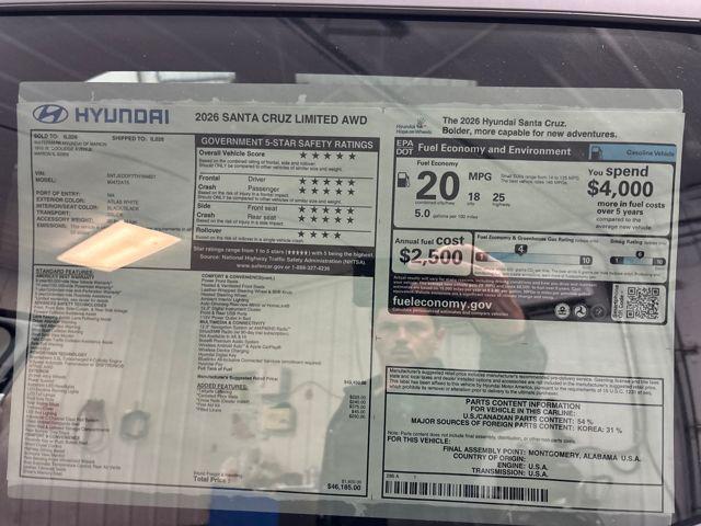 2026 Hyundai Santa Cruz Limited