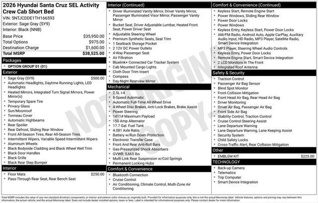 2026 Hyundai Santa Cruz SEL Activity