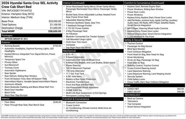 2026 Hyundai Santa Cruz SEL Activity