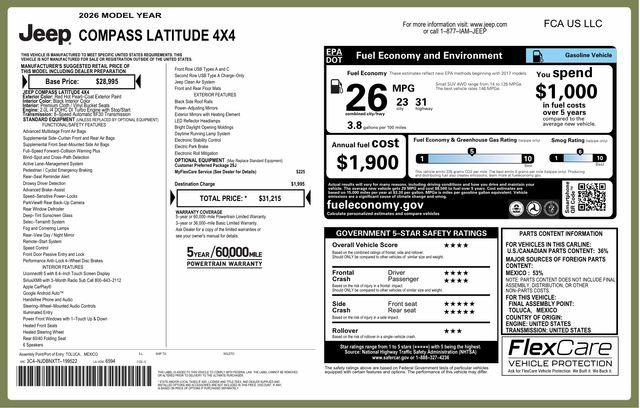 2026 Jeep Compass Latitude for sale in Charlotte, NC