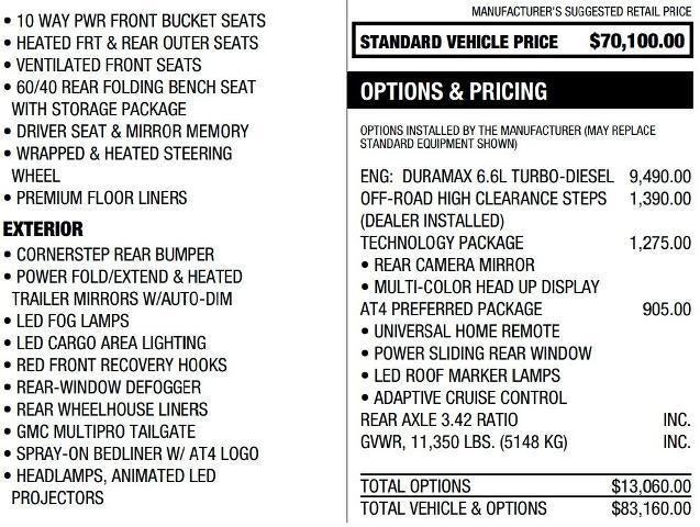 2024 GMC Sierra 2500HD 4WD Crew Cab Standard Bed AT4 2024 GMC Sierra 2500HD 4WD Crew Cab Standard Bed AT4