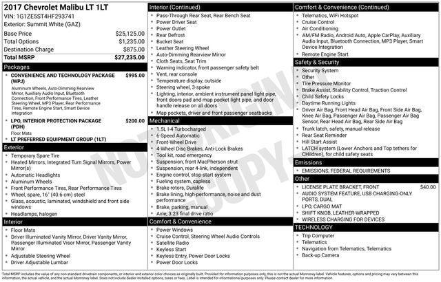 2017 Chevrolet Malibu 1LT