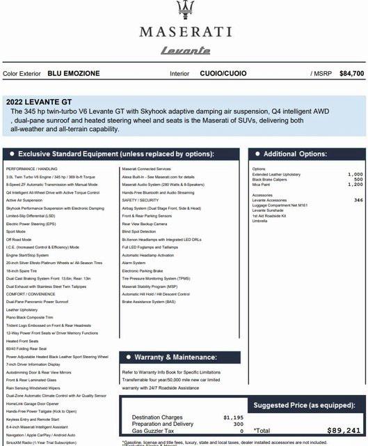 2022 Maserati Levante GT