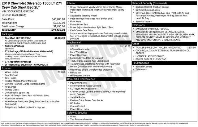 2018 Chevrolet Silverado 1500 2LT 2018 Chevrolet Silverado 1500 2LT