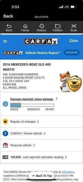 2016 Mercedes-Benz GLE GLE 400 4MATIC