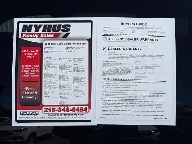 2025 Ram 1500 Big Horn Crew Cab 4x4 57 Box
