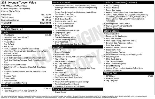 2021 Hyundai Tucson Value 2021 Hyundai Tucson Value