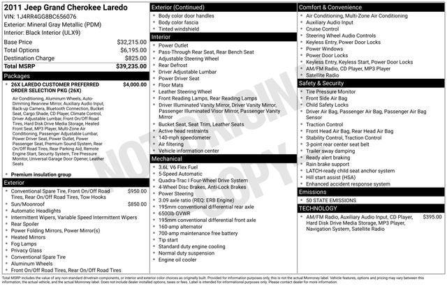 2011 Jeep Grand Cherokee Laredo
