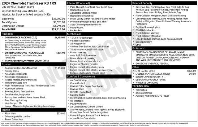 2024 Chevrolet Trailblazer AWD RS