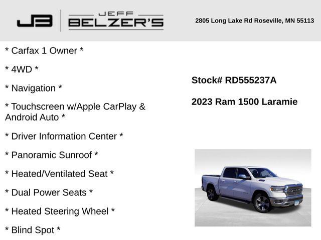2023 RAM 1500 Laramie Crew Cab 4x4 57 Box 2023 RAM 1500 Laramie Crew Cab 4x4 57 Box