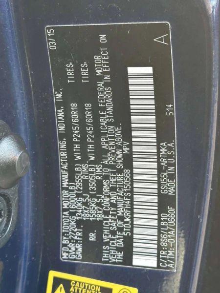 2015 Toyota Highlander XLE V6