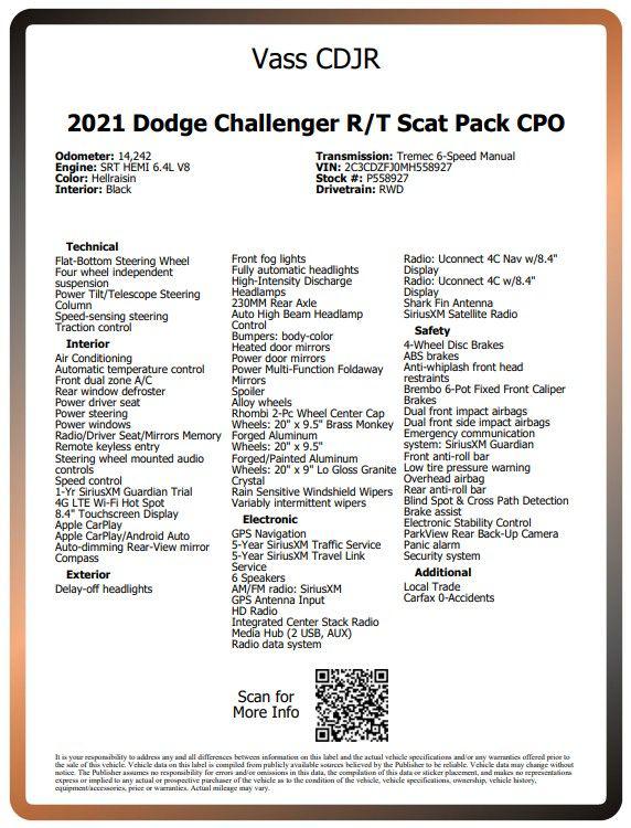2021 Dodge Challenger R/T Scat Pack
