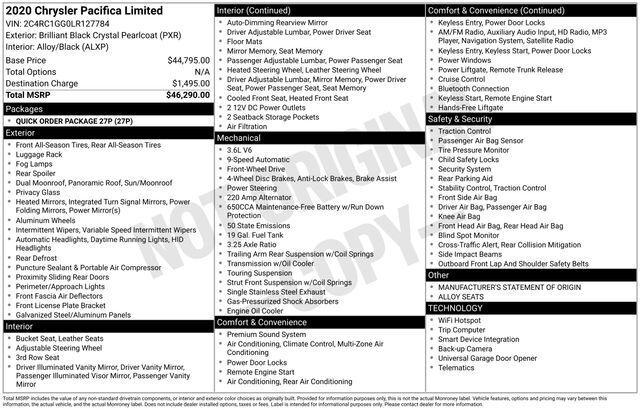2020 Chrysler Pacifica Limited 2020 Chrysler Pacifica Limited