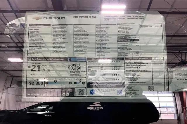 2026 Chevrolet Traverse AWD RS