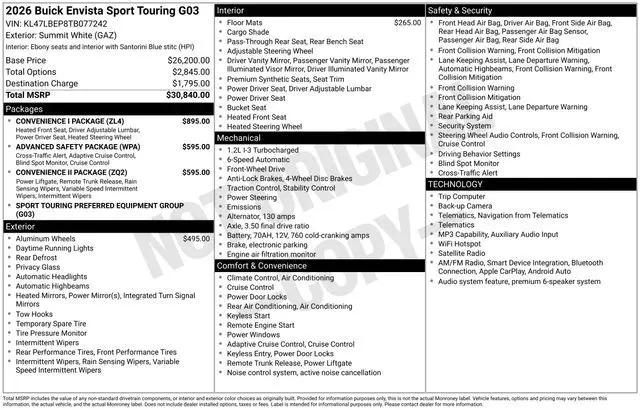 2026 Buick NV Sport Touring FWD
