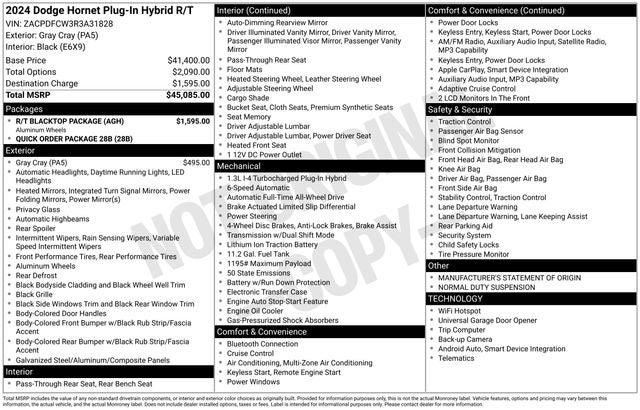 2024 Dodge Hornet R/T EAWD 2024 Dodge Hornet R/T EAWD