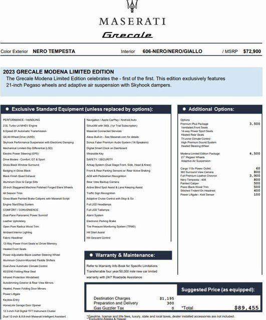 2023 Maserati Grecale Modena 2023 Maserati Grecale Modena