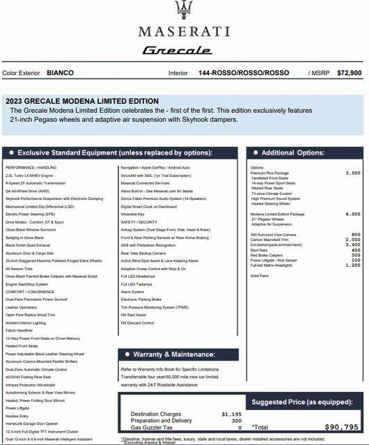 2023 Maserati Grecale Modena 2023 Maserati Grecale Modena