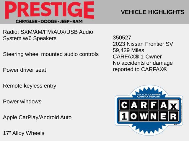 2023 Nissan Frontier Crew Cab SV 4x2