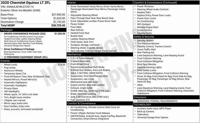 2020 Chevrolet Equinox FWD 2FL 2020 Chevrolet Equinox FWD 2FL