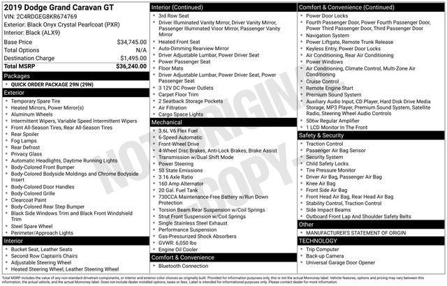 2019 Dodge Grand Caravan GT 2019 Dodge Grand Caravan GT