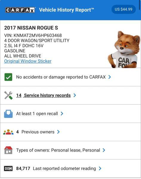 2017 Nissan Rogue S