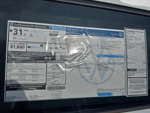 2026 Volkswagen Taos S