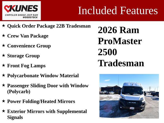 2026 RAM Ram ProMaster RAM PROMASTER 2500 TRADESMAN CARGO VAN HIGH ROOF 159 WB