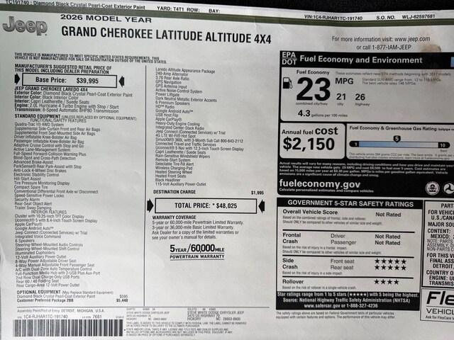 2026 Jeep Grand Cherokee Altitude 4x4